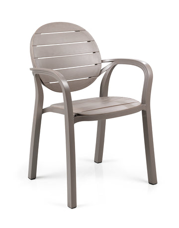 UV-álló szürke kartámlás kültéri szék– prémium olasz kerti bútor